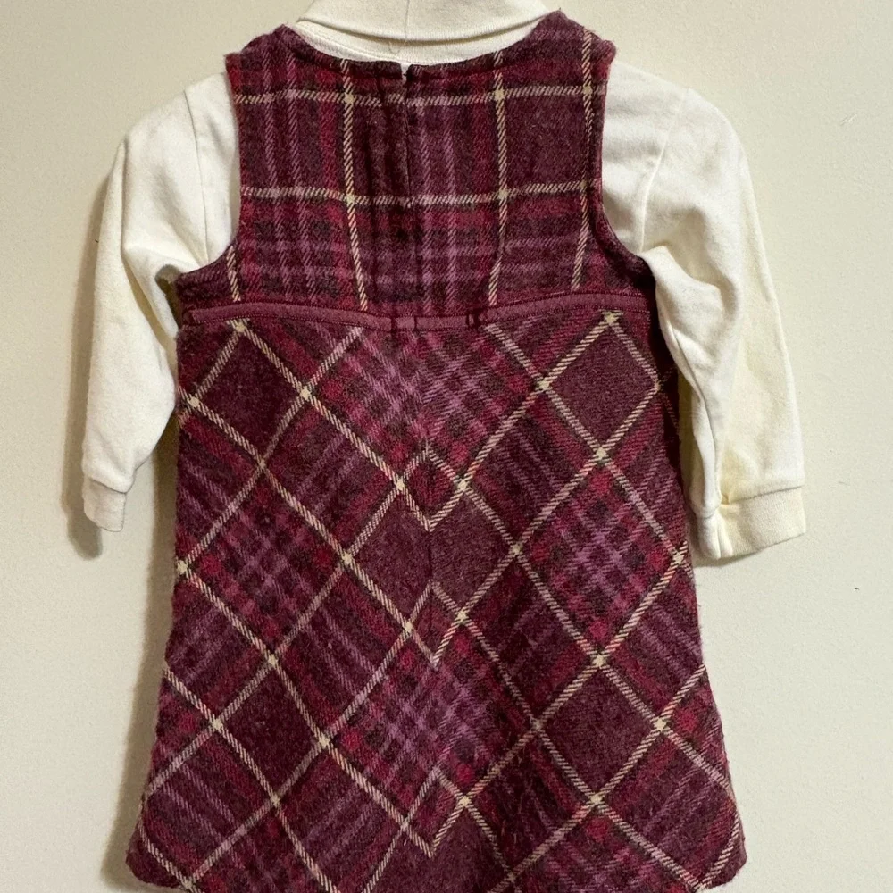 Old Navy Vintage Girls 3‎ PC dress turtleneck and sweater 12 to 18 month purple
